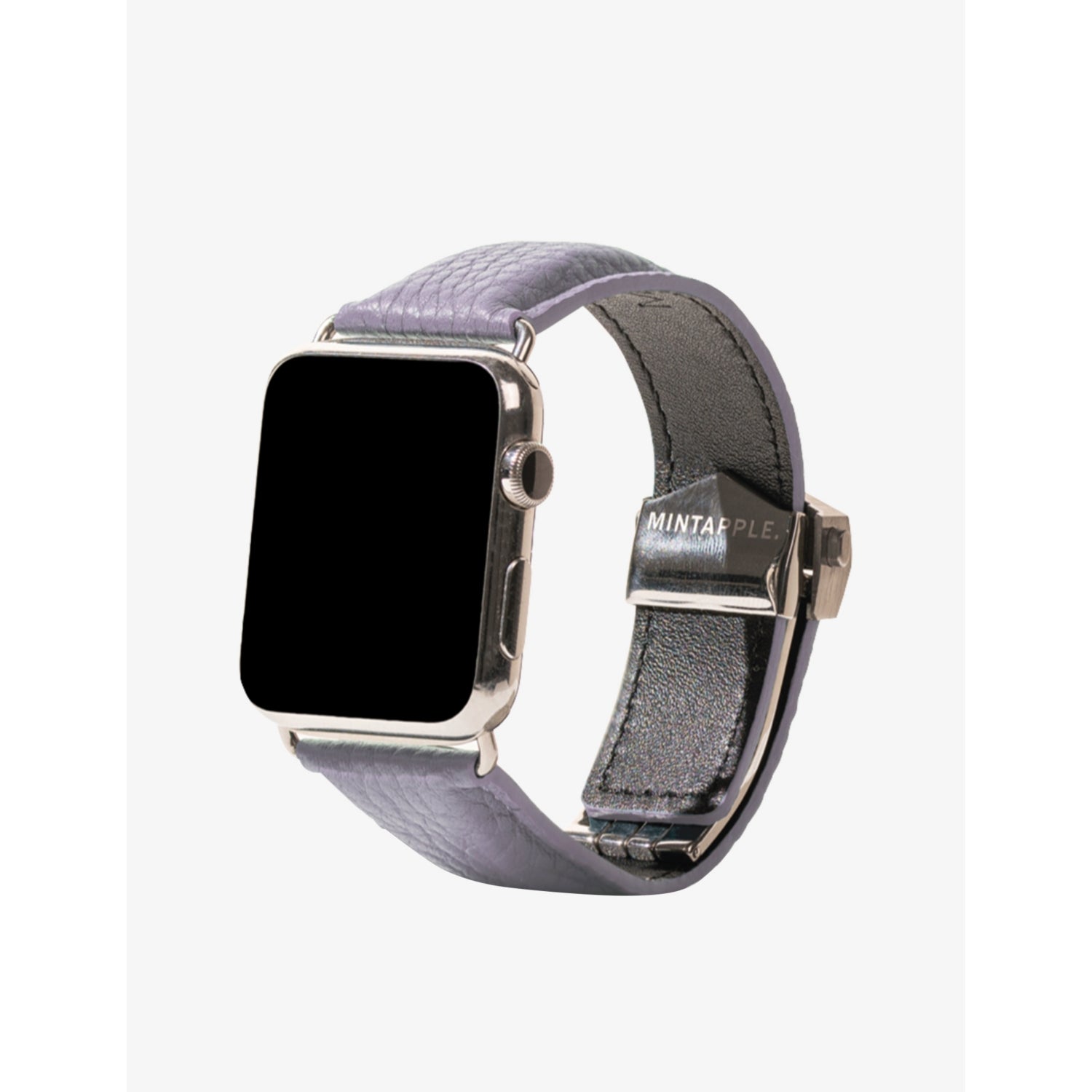MINTAPPLE grained-leather and steel watch strap 44mm (British brand)