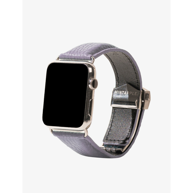 MINTAPPLE grained-leather and steel watch strap 44mm (British brand)