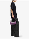 HUGO croc-embossed leather shoulder bag with logo plaque, imported from the UK