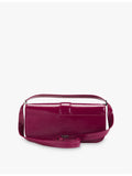 HUGO large faux-leather shoulder bag with logo plaque, imported from the UK