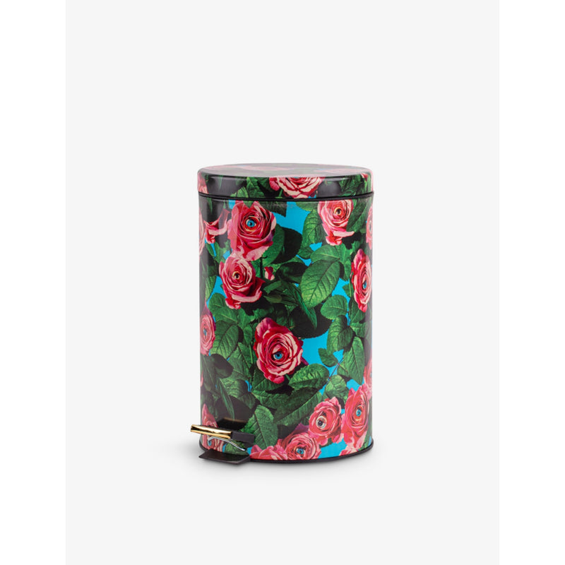 Seletti Toiletpaper Roses metal bin 12L (British brand)