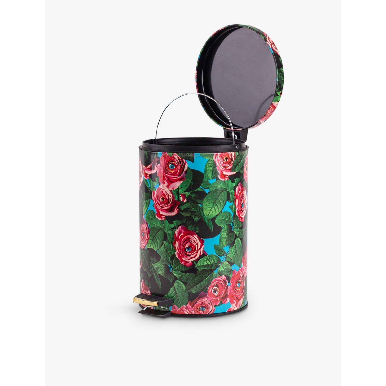 Seletti Toiletpaper Roses metal bin 12L (British brand)