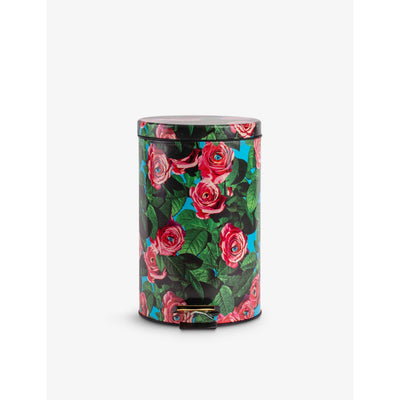 selfridges Seletti Toiletpaper Roses Graphic-Print Metal Bin 12L- Buy online at McGrocer