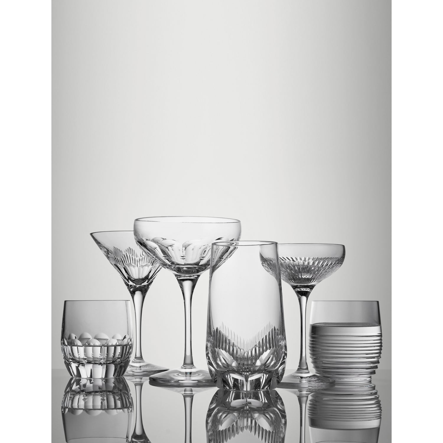Waterford mixed glass tumblers 255ml set of four (British brand)