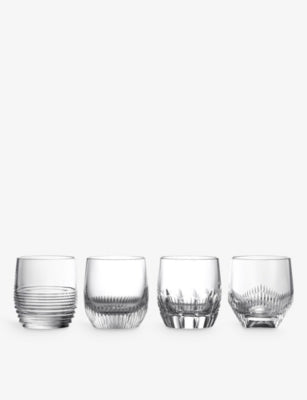 Waterford mixed glass tumblers 255ml set of four (British brand)