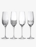 Mixology crystal flute glasses set of four 335ml (British brand)