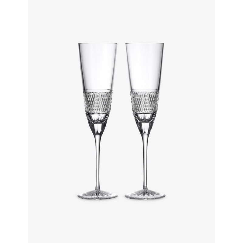 Waterford Copper Coast crystal flutes set of two, imported from the UK