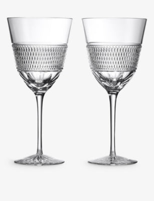 Waterford crystal white wine glasses 370ml set of two (British brand)