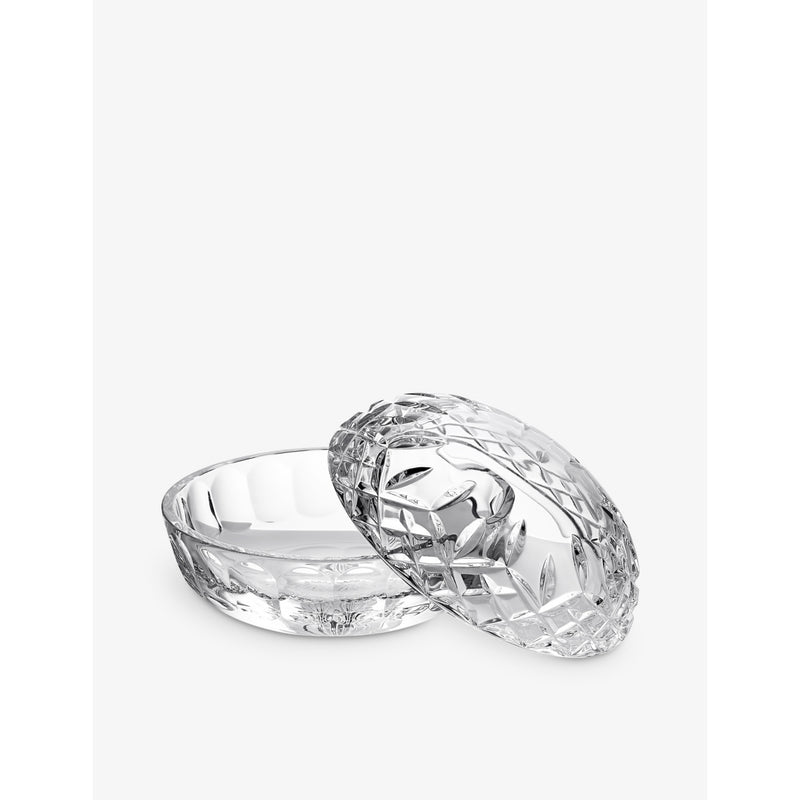 Waterford Lismore crystal glass covered box 13cm, UK version