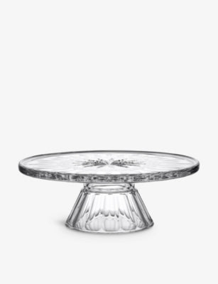 Waterford Lismore crystal glass cake stand 28cm, imported from the UK