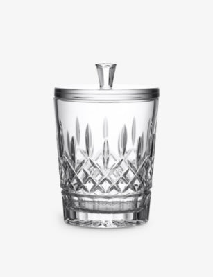 Waterford Lismore lidded crystal biscuit barrel 19cm - British product