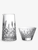 Waterford Lismore crystal glass sugar and creamer set, UK version