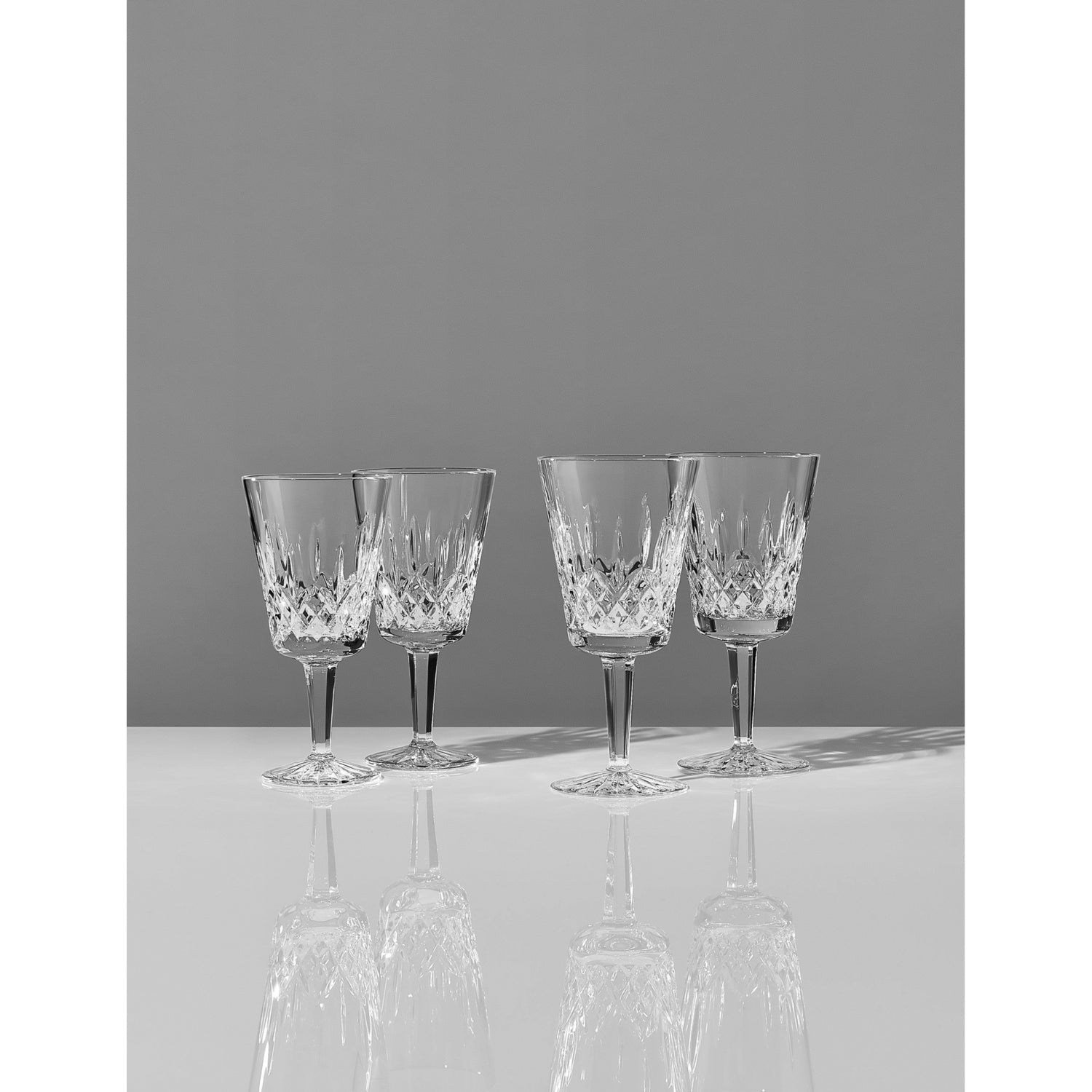 Waterford Lismore medium crystal goblet set of two, imported from the UK