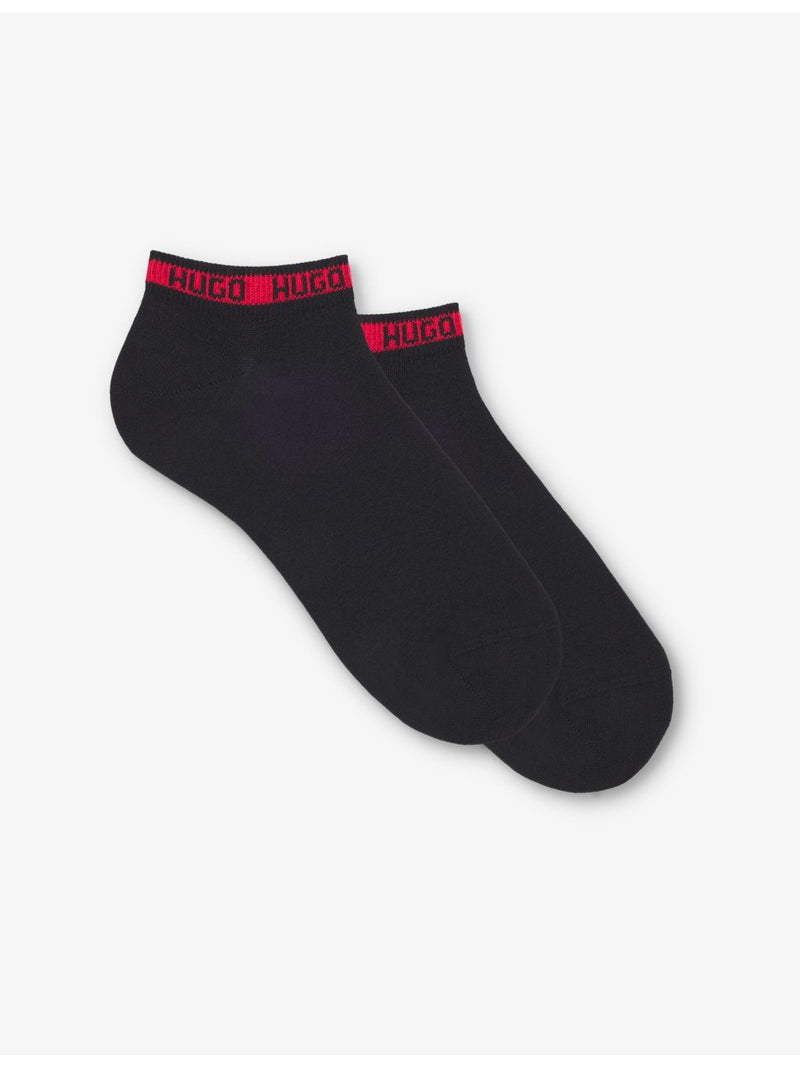 HUGO logo-trim stretch-cotton ankle socks (British brand)