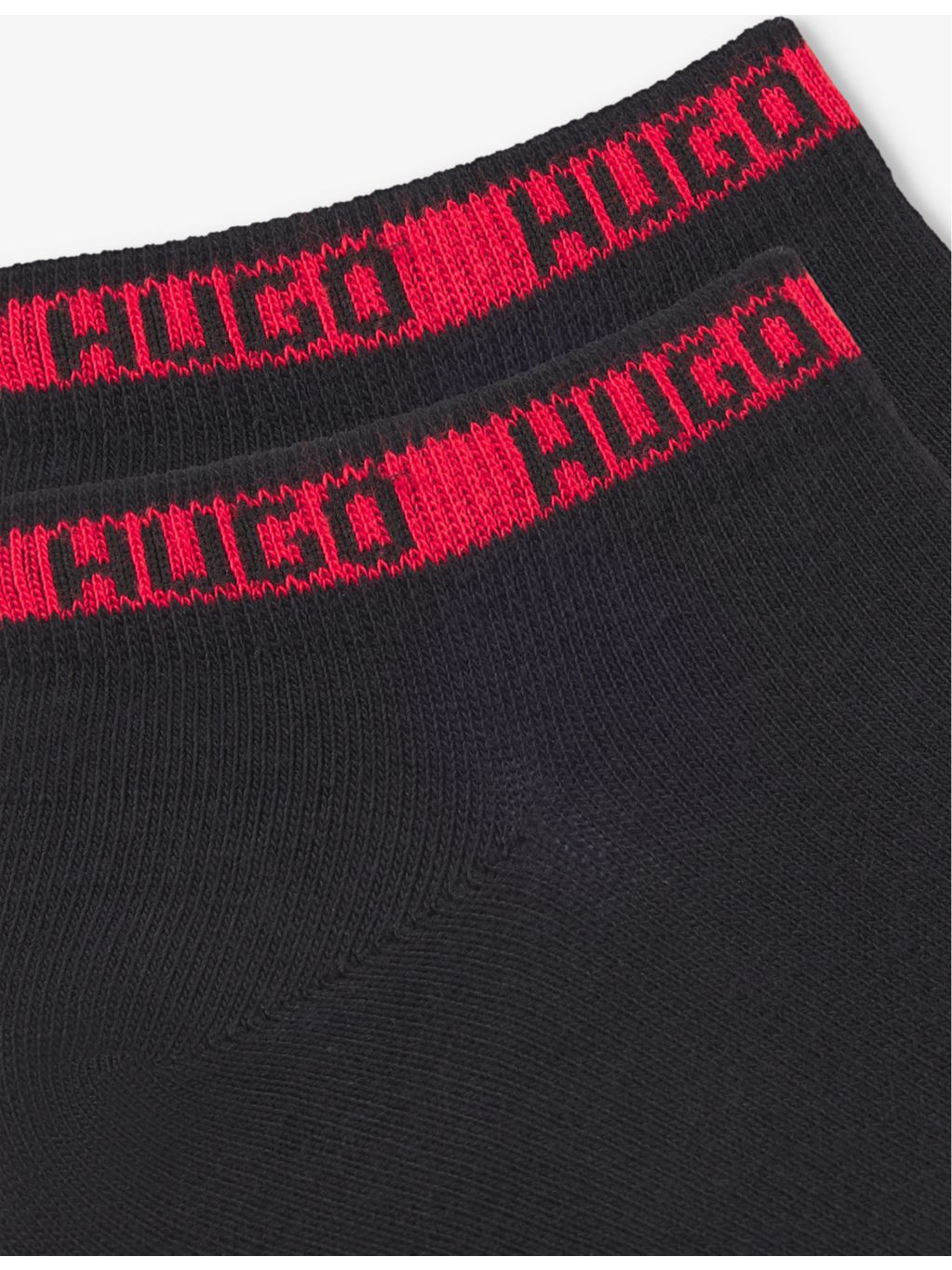 HUGO logo-trim stretch-cotton ankle socks (British brand)