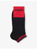 HUGO logo-trim stretch-cotton ankle socks (British brand)