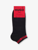 HUGO Logo-Trim Stretch-Cotton Ankle Socks