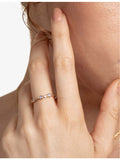 Astrid & Miyu band ring 18ct yellow gold-plated sterling silver, UK version