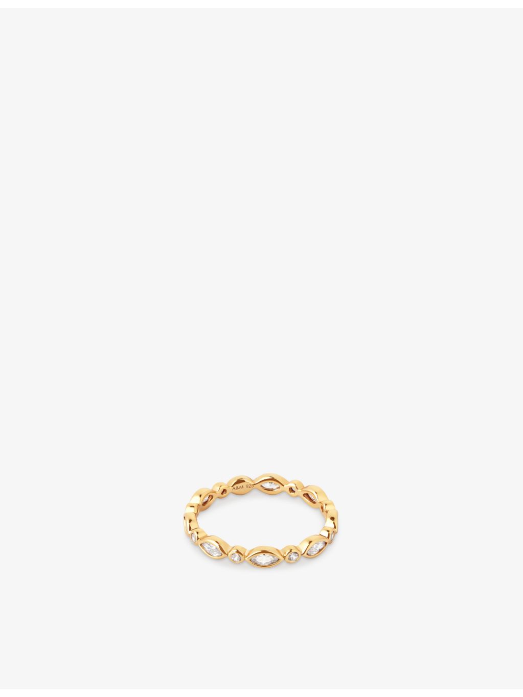 Astrid & Miyu band ring 18ct yellow gold-plated sterling silver, UK version