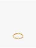 Astrid & Miyu band ring 18ct yellow gold-plated sterling silver, UK version