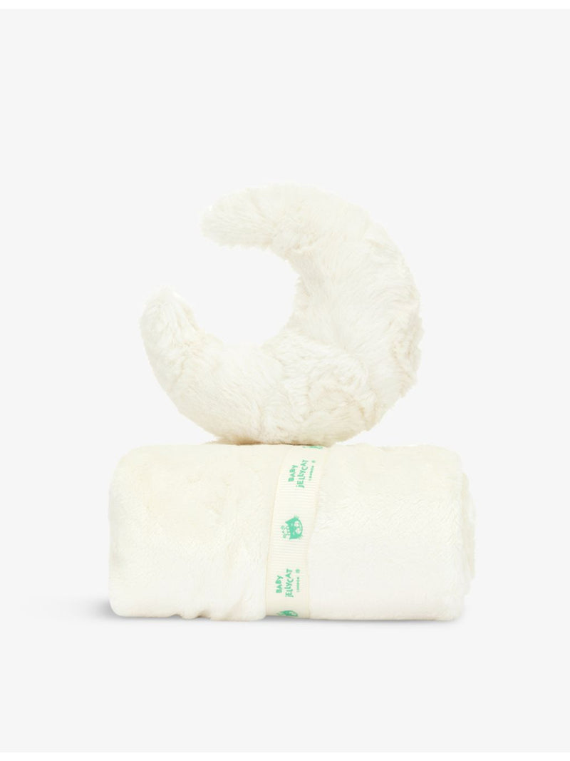 Jellycat Amuseable Moon faux-fur soother 34cm (British brand)