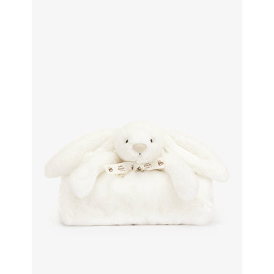 selfridges Jellycat Luxe Bashful Bunny Faux-Fur Blanket 70cm- Buy online at McGrocer