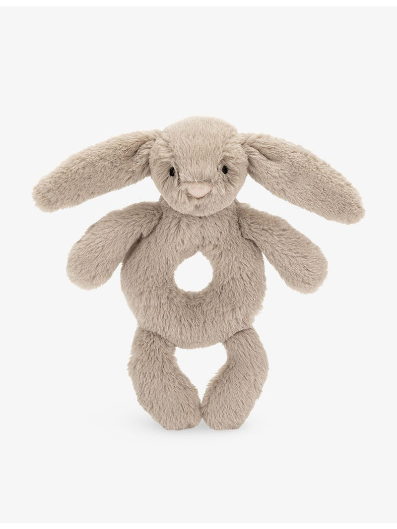 Jellycat Bashful Bunny faux-fur rattle 18cm - British product