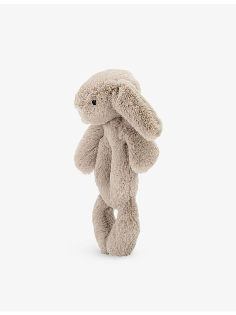 Jellycat Bashful Bunny faux-fur rattle 18cm - British product
