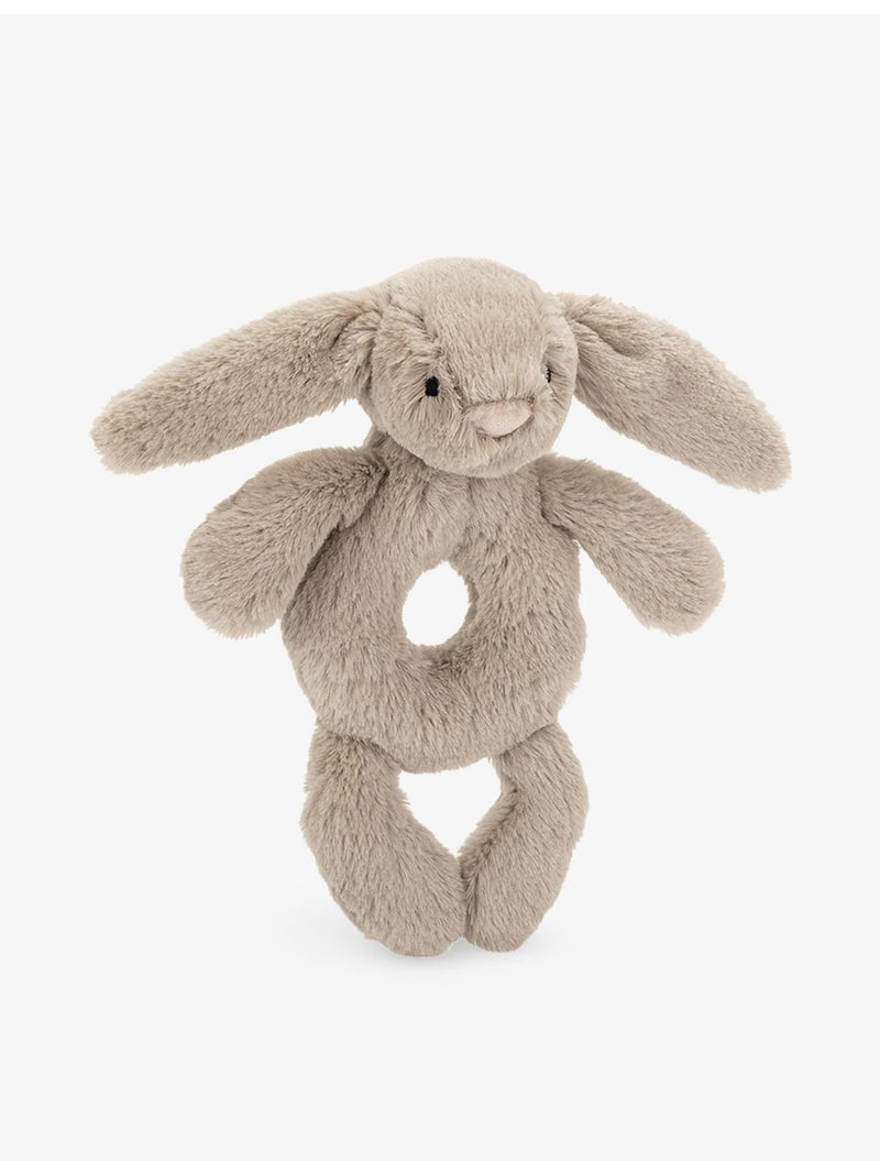 Jellycat Bashful Bunny faux-fur rattle 18cm - British product