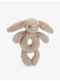 Jellycat Bashful Bunny faux-fur rattle 18cm - British product