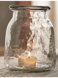 The White Company Jago medium hammered-glass tealight holder 13cm - British product