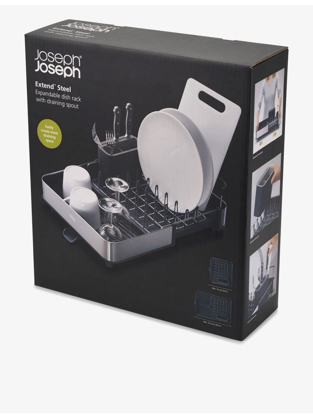 Joseph Joseph stainless steel dish rack 35.3cm, imported from the UK
