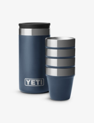 YETI Rambler stainless-steel shot glasses, 50ml, pack of four, UK version