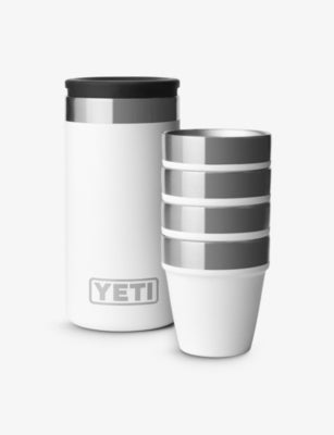YETI Rambler stainless-steel shot glasses, 50ml, pack of four, UK version