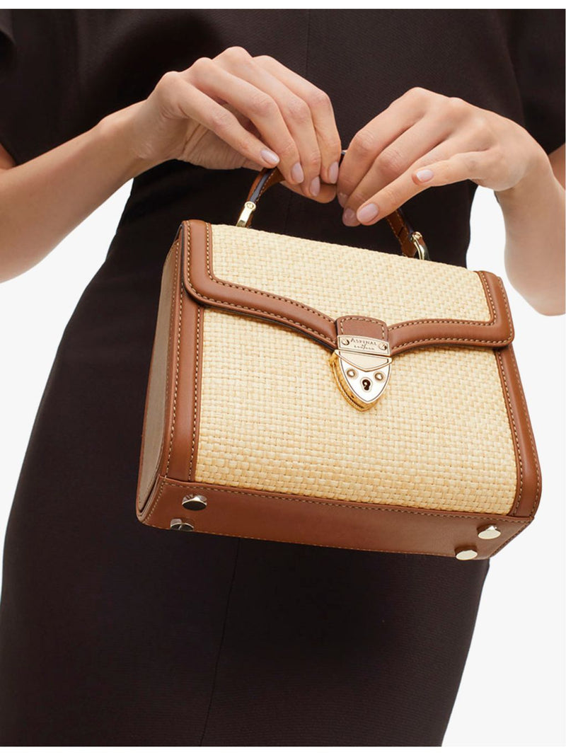 Aspinal of London Mayfair midi leather shoulder bag, imported from the UK