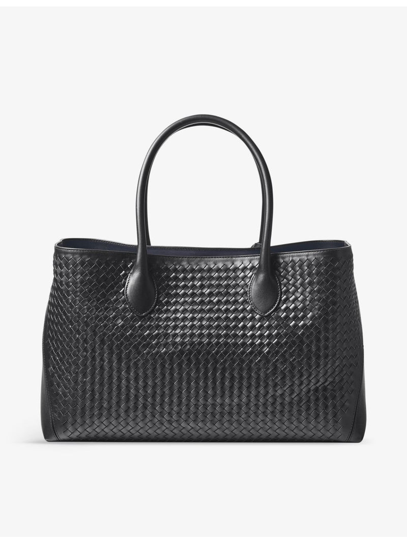 Aspinal of London logo-print leather tote bag - British product