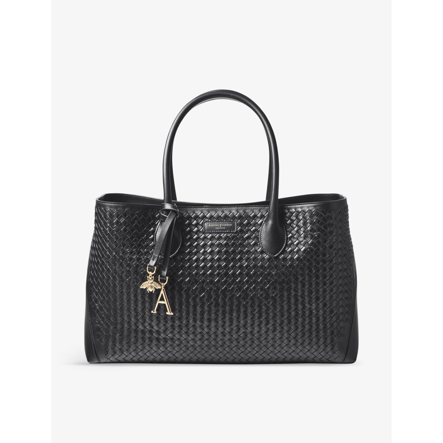 Aspinal of London logo-print leather tote bag - British product