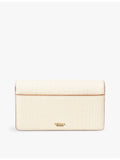 Aspinal of London Mayfair leather clutch with gold hardware, UK version