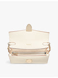 Aspinal of London Mayfair leather clutch with gold hardware, UK version