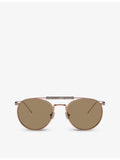 Brunello Cucinelli sunglasses Sartorial Sunset Phantos-Frame titanium - British product
