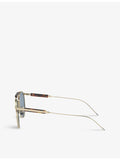 Brunello Cucinelli titanium sunglasses with phantos frame - British product
