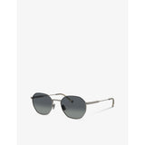 Brunello Cucinelli titanium sunglasses irregular-frame BC2003ST (British brand)