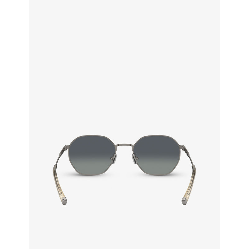 Brunello Cucinelli titanium sunglasses irregular-frame BC2003ST (British brand)