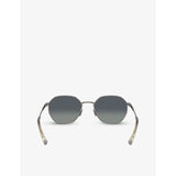 Brunello Cucinelli titanium sunglasses irregular-frame BC2003ST (British brand)