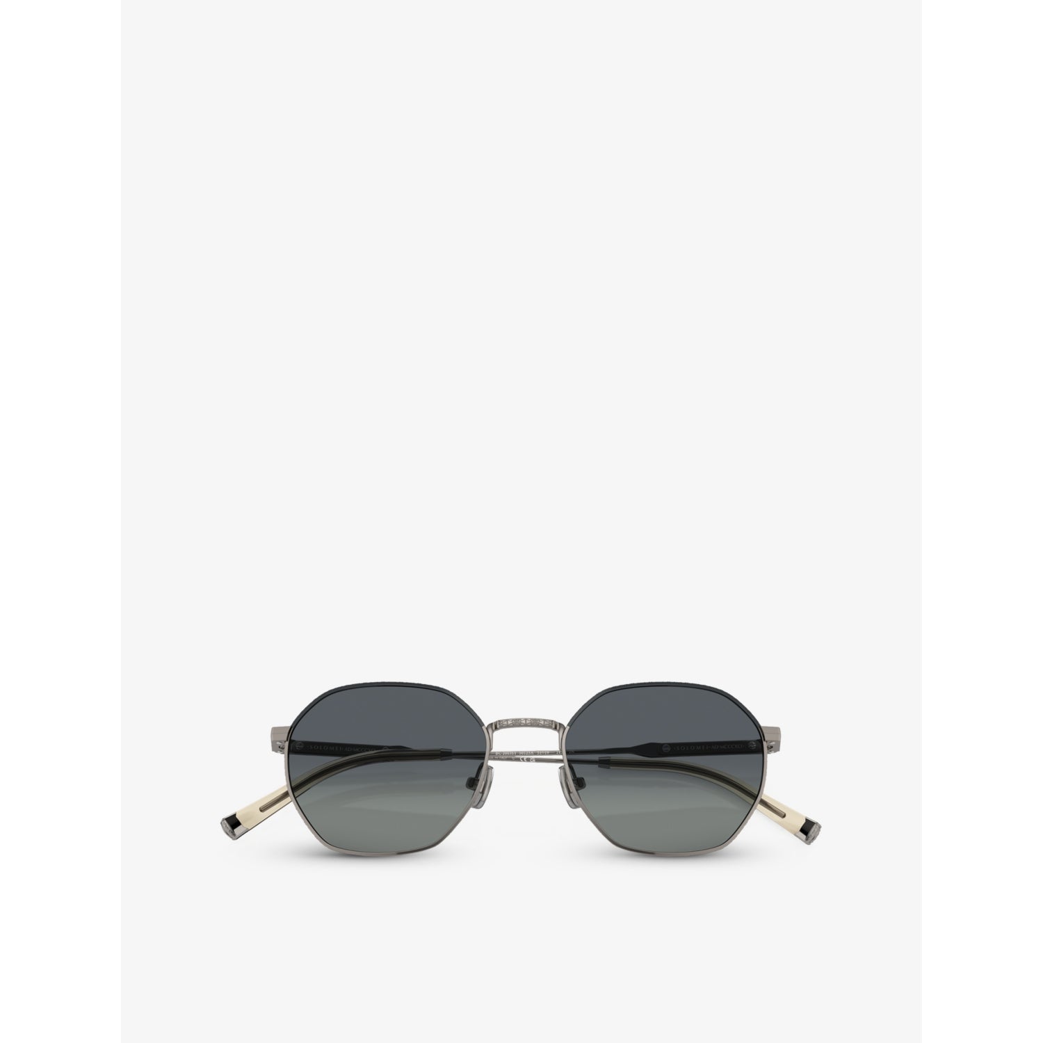 Brunello Cucinelli titanium sunglasses irregular-frame BC2003ST (British brand)