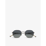 Brunello Cucinelli titanium sunglasses irregular-frame BC2003ST (British brand)