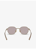 Brunello Cucinelli BC2003ST irregular-frame titanium sunglasses (British brand)