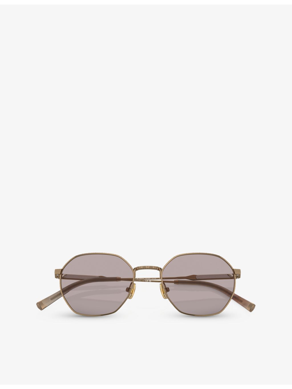Brunello Cucinelli BC2003ST irregular-frame titanium sunglasses (British brand)