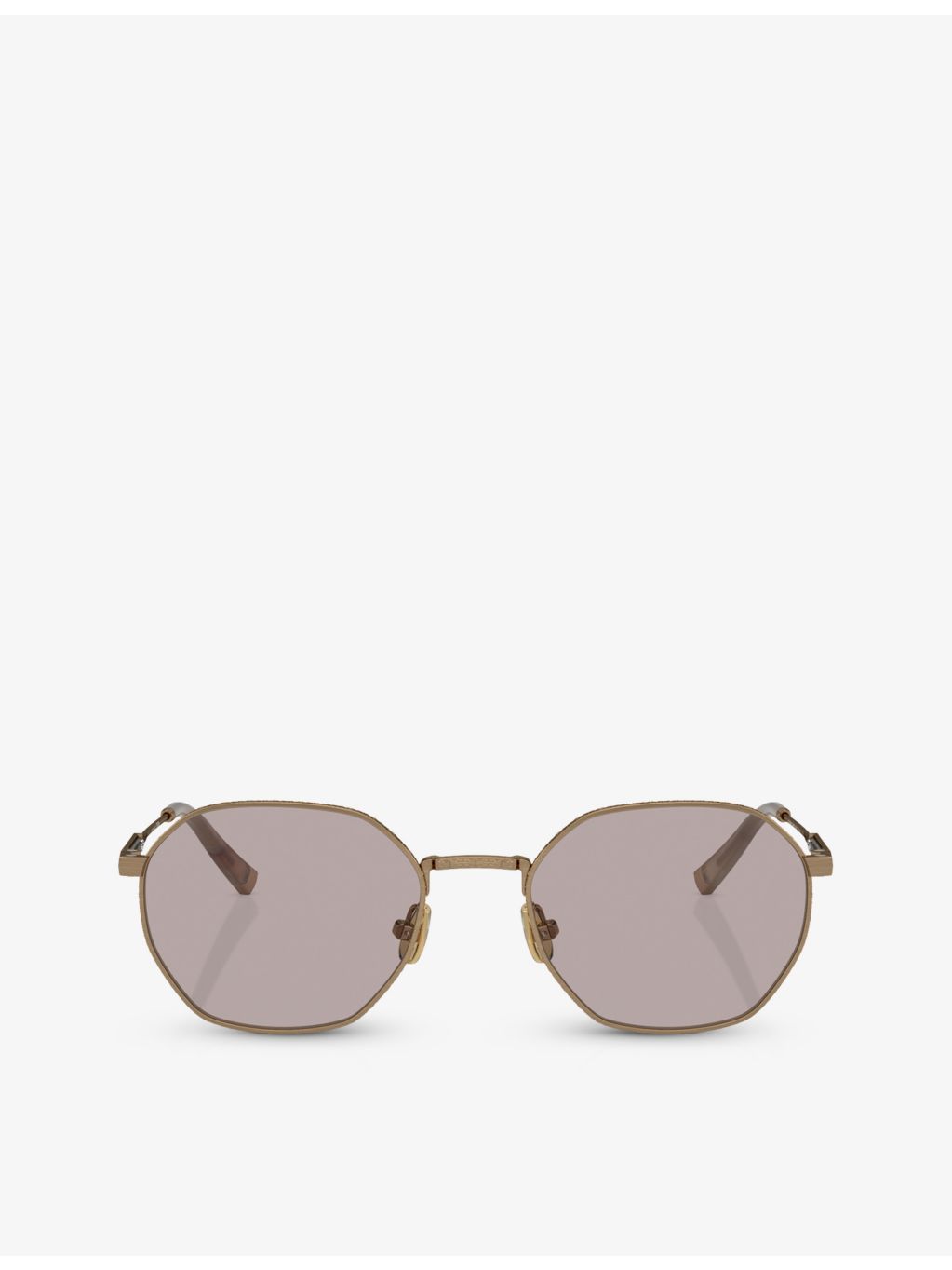 Brunello Cucinelli BC2003ST irregular-frame titanium sunglasses (British brand)