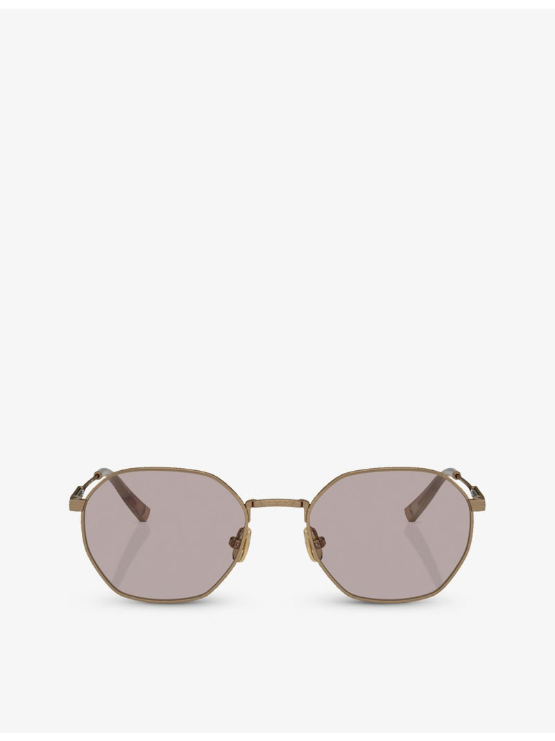 Brunello Cucinelli BC2003ST irregular-frame titanium sunglasses (British brand)